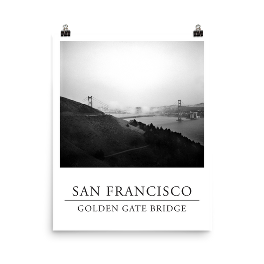 Print of the Golden Gate Bridge (B&W)